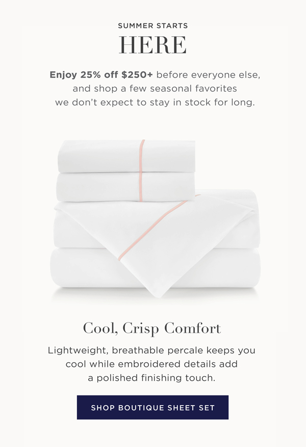 Boutique Percale Sheet Set