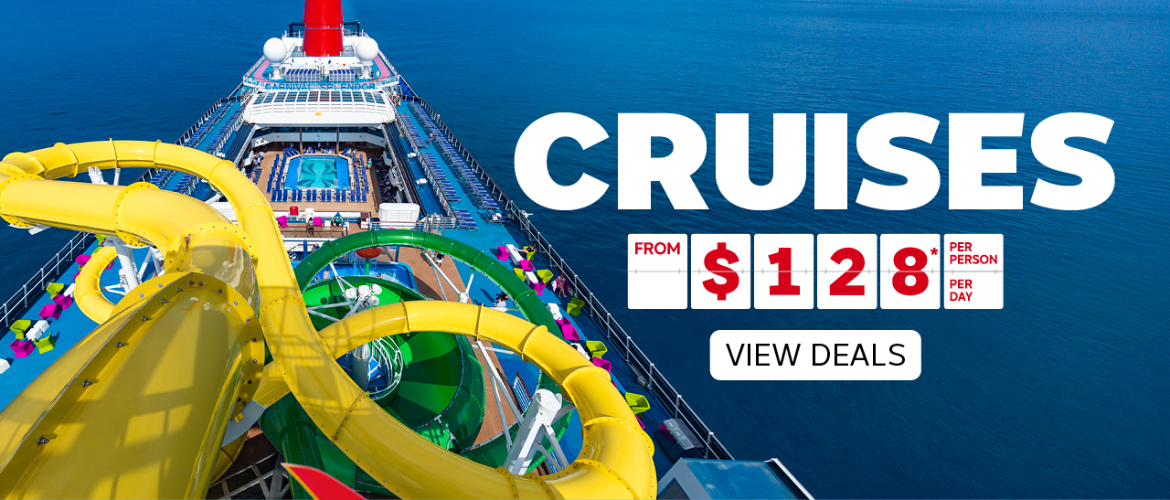 CRUISES ON SALE FROM $128* PER PERSON PER DAY