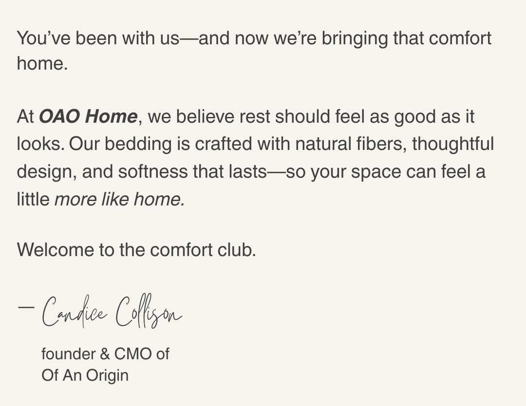 OAO letter