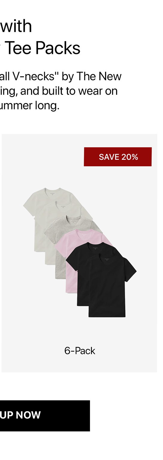Fitted V-Neck Marcy Tee 6-pack