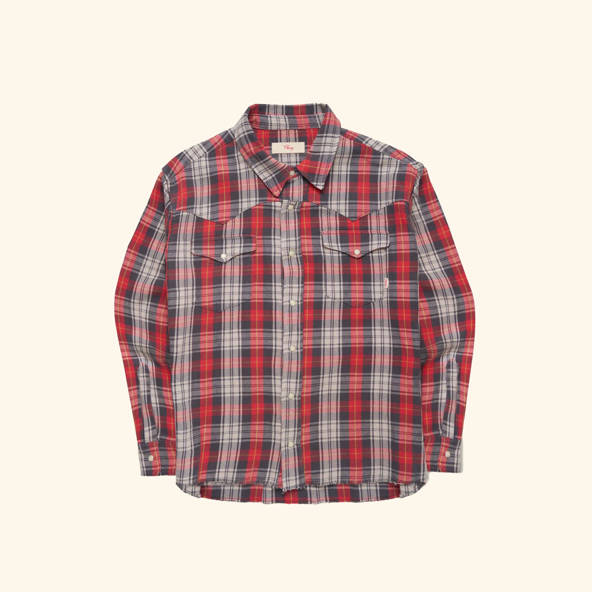 Image of Plaid Western Shirt (Red)