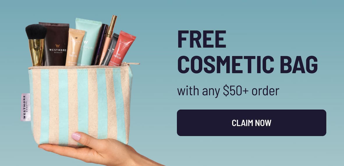 FREE COSMETIC BAG  with any $50+ order I CLAIM NOW