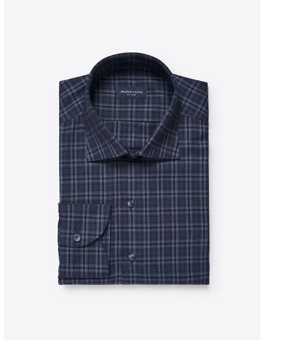 Reda Blue and Slate Plaid Merino Wool