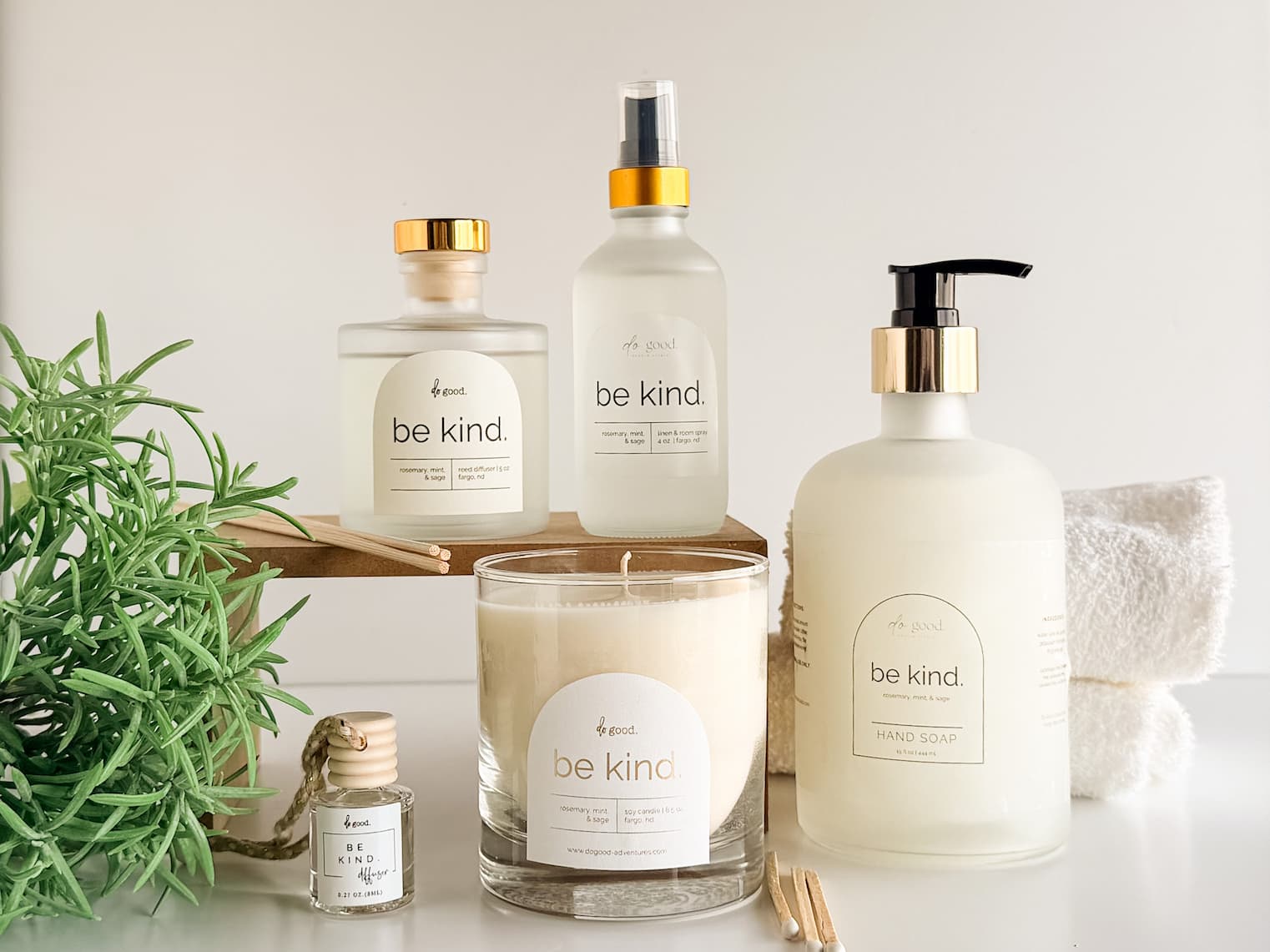 styled image of do good collection candles