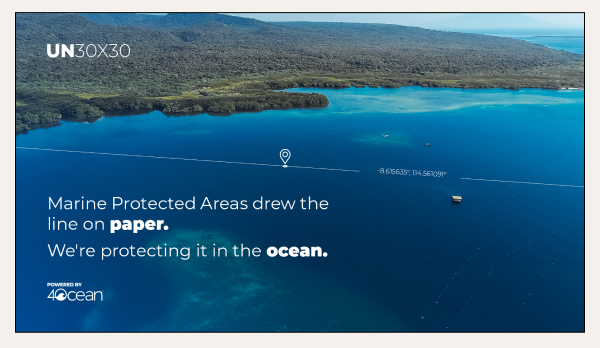 Rain protected areas drew the line on paper. We're protecting it in the ocean
