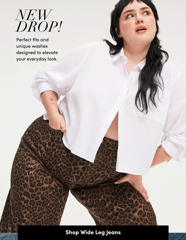 New Drop! | Perfect fits and unique washes designed to elevate your everyday look. | Shop Wide Leg Jeans >