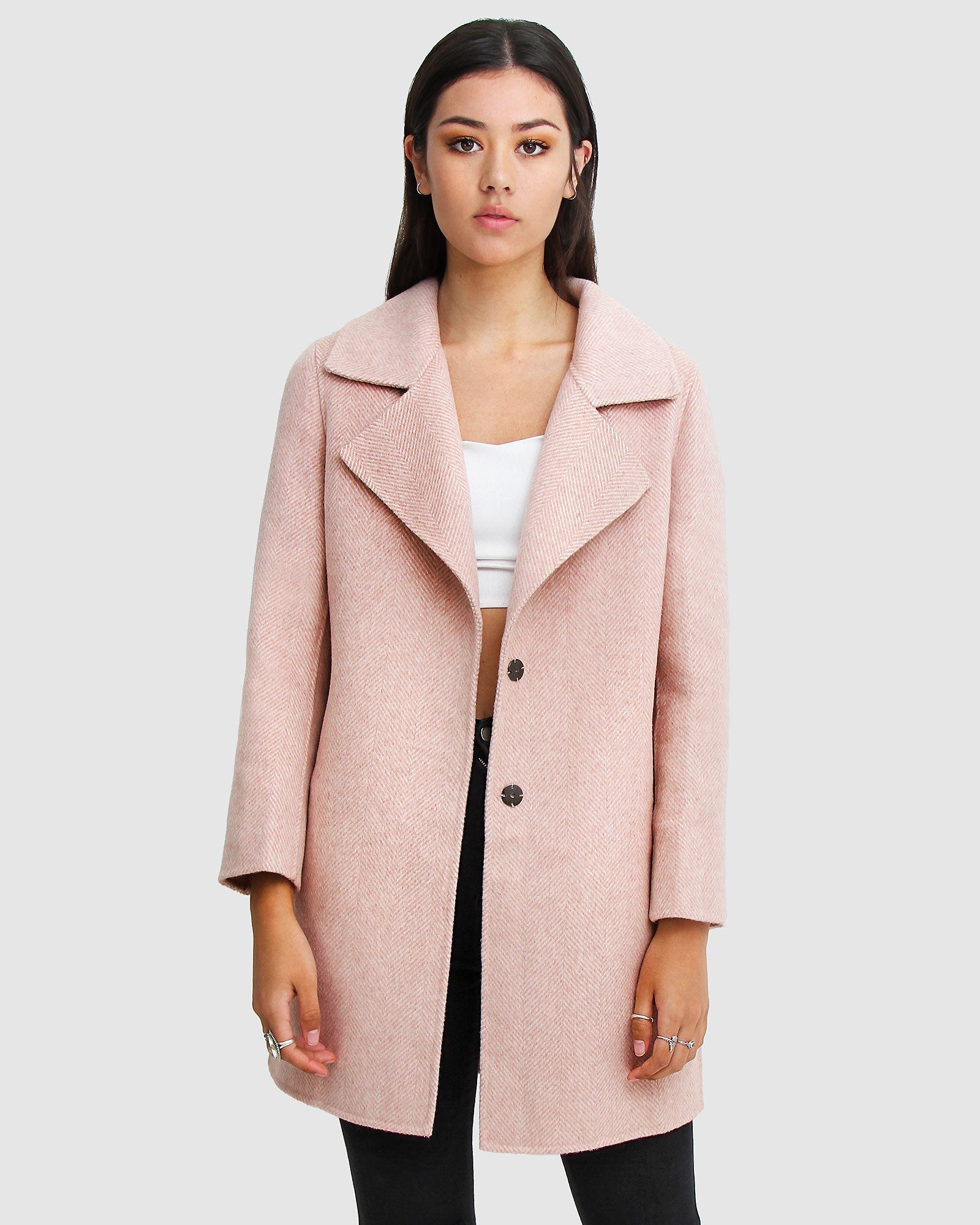 Image of Ex-Boyfriend Wool Blend Oversized Jacket - Blush