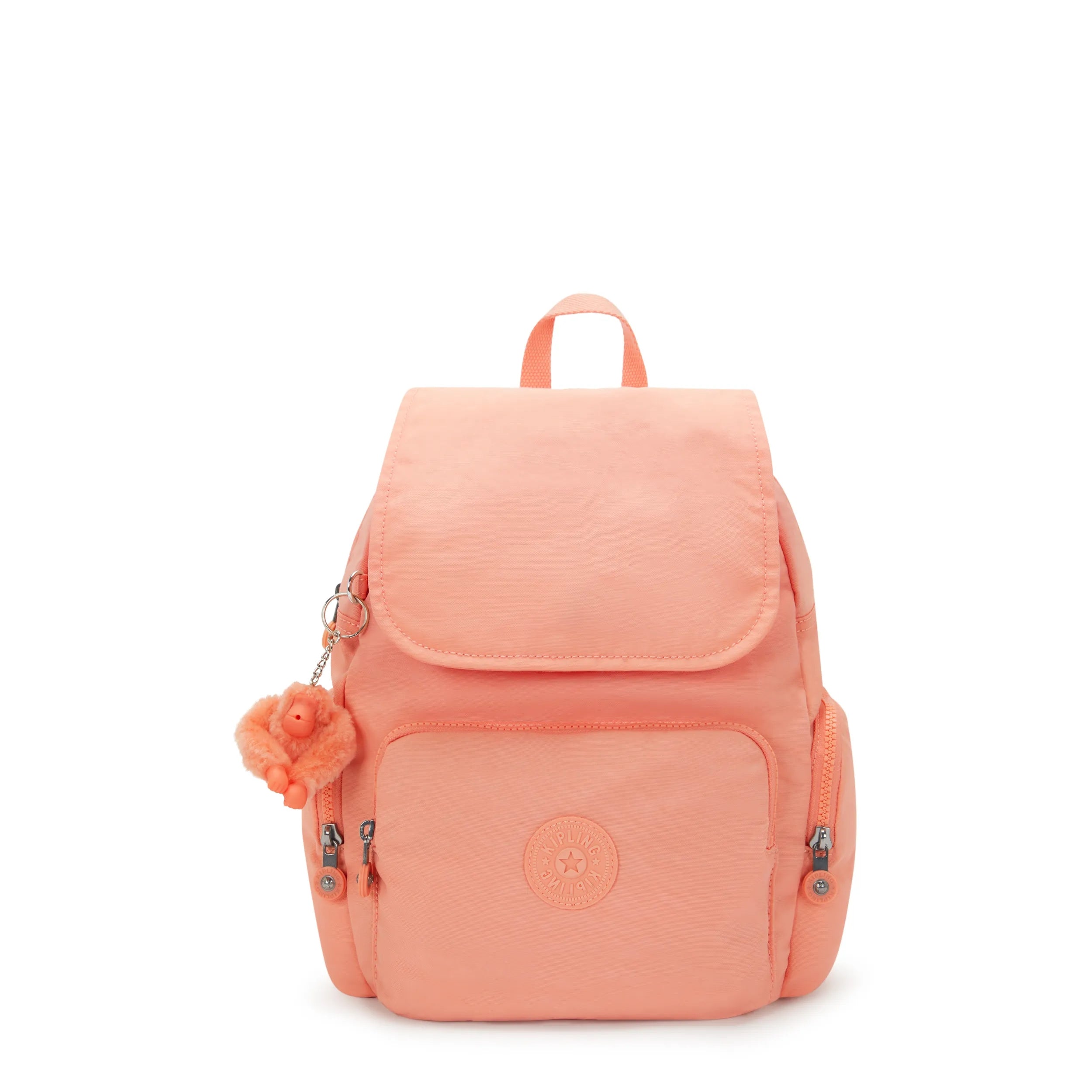 City Zip Small Backpack-Pinky Orange