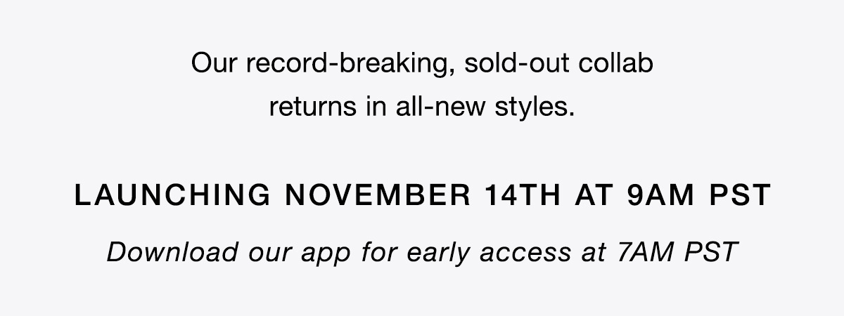 Launching November 12th