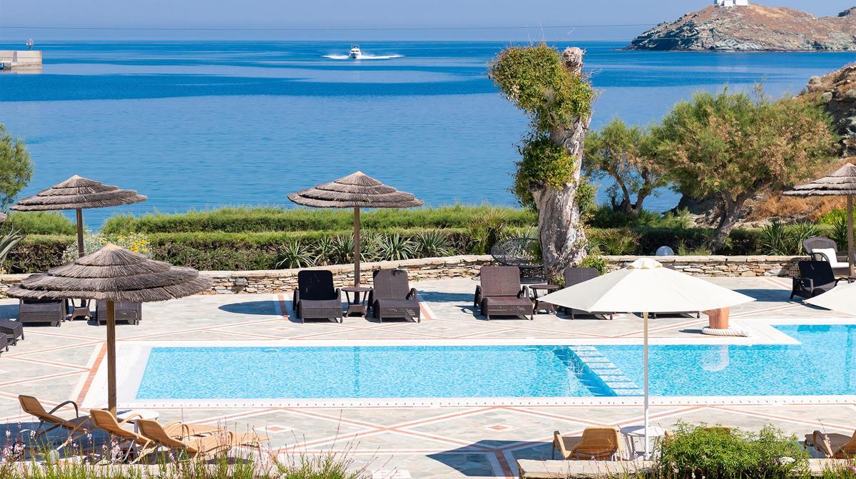 Idyllic Greek Island Seaside Suites with Daily Breakfast, Nightly Dinner & Two Kids Stay Free 