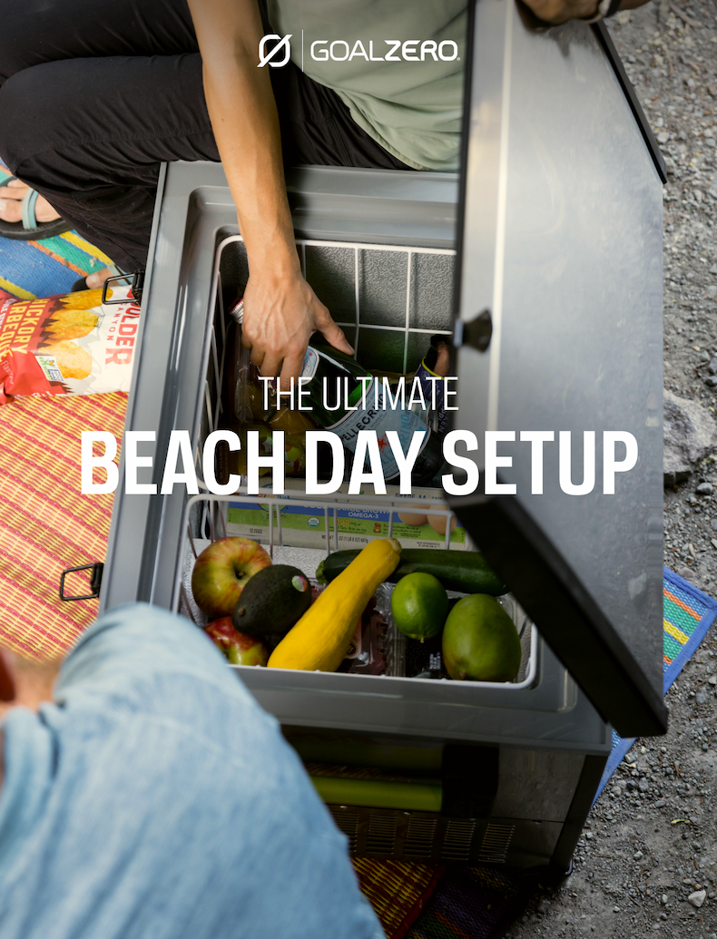 Ultimate Beach Set up with electric coolers