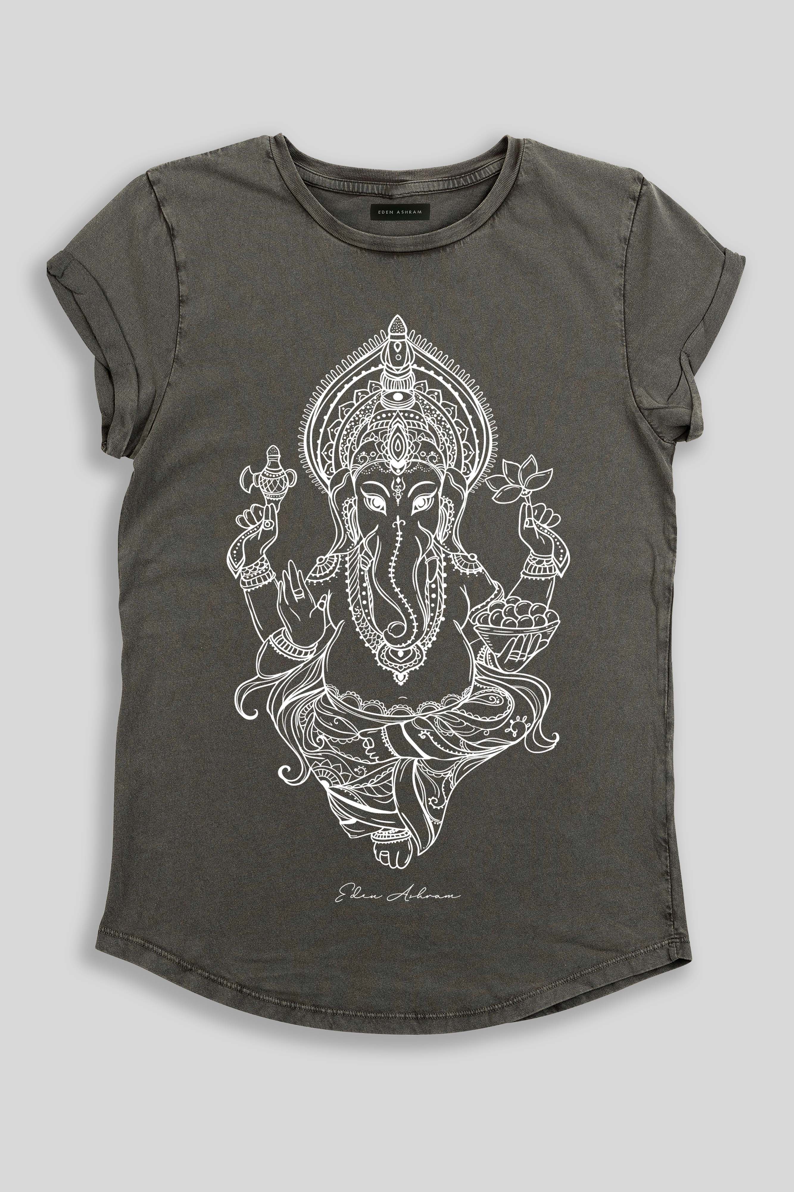 Image of Ganesha Premium Rolled Sleeve T-Shirt