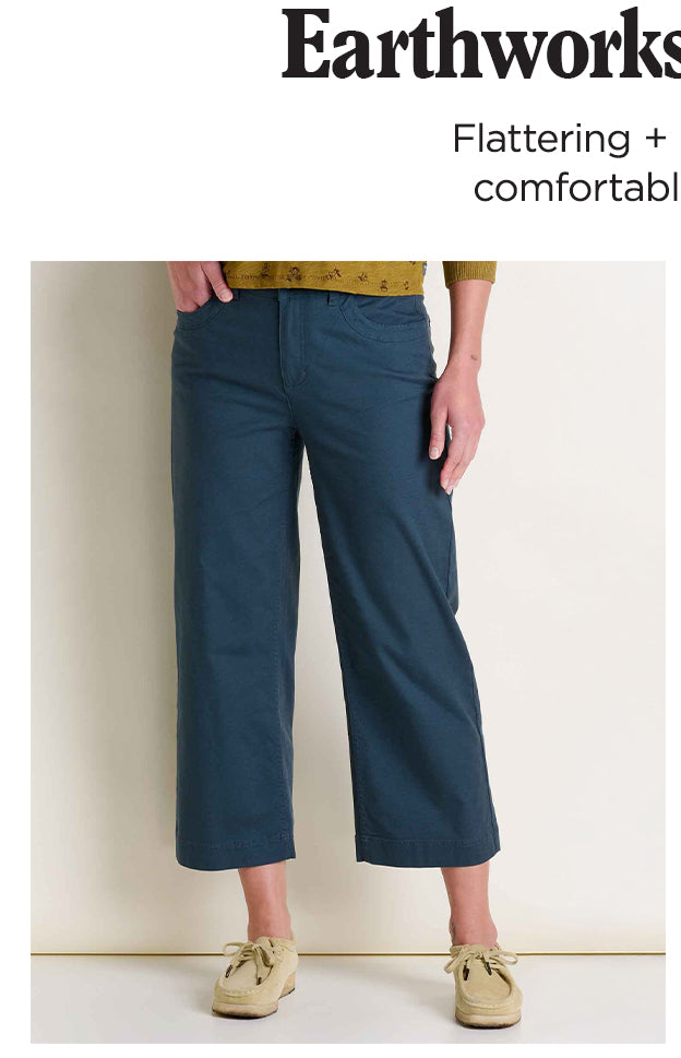 Earthworks Wide Leg: Flattering + wear-all-day comfortable=winner!
