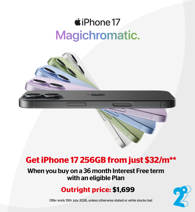 Get iPhone 17 256GB from just $32/m** When you buy on a 36 month Interest Free term with an eligible Plan