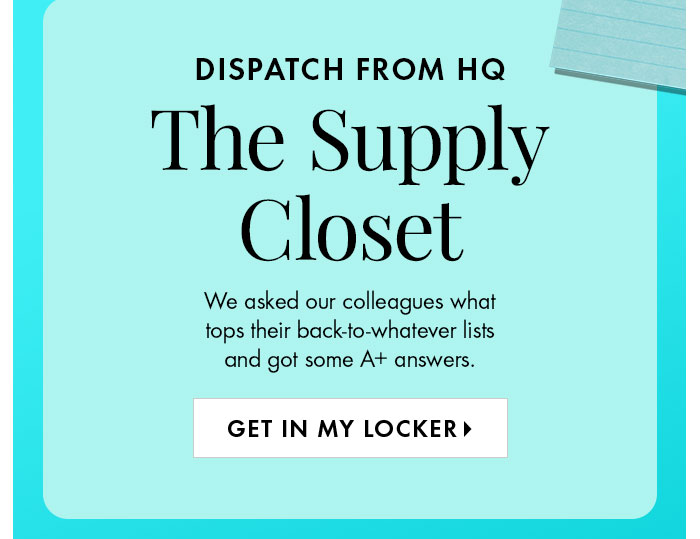 The supply closet