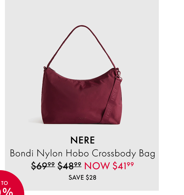NERE Bondi Nylon Hobo Crossbody Bag