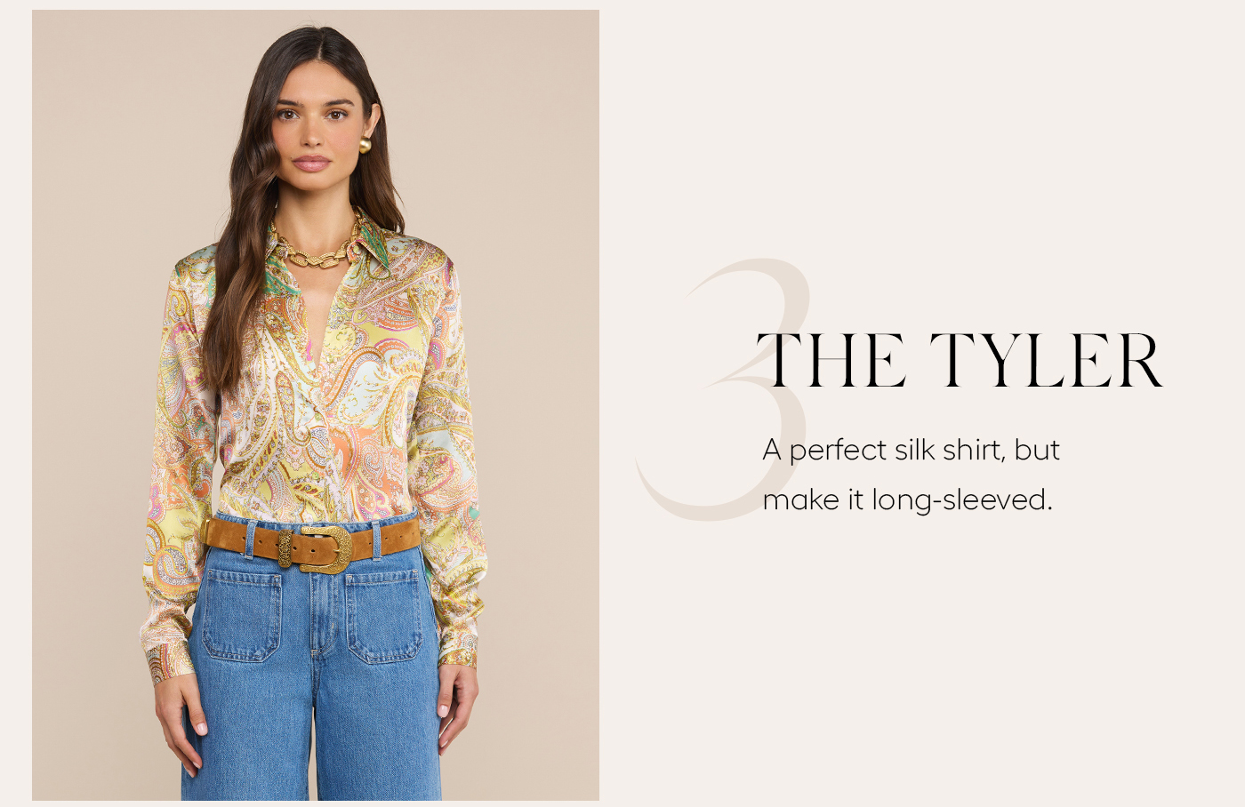 The Tyler  A perfect silk shirt, but make it long-sleeved.&nbsp;