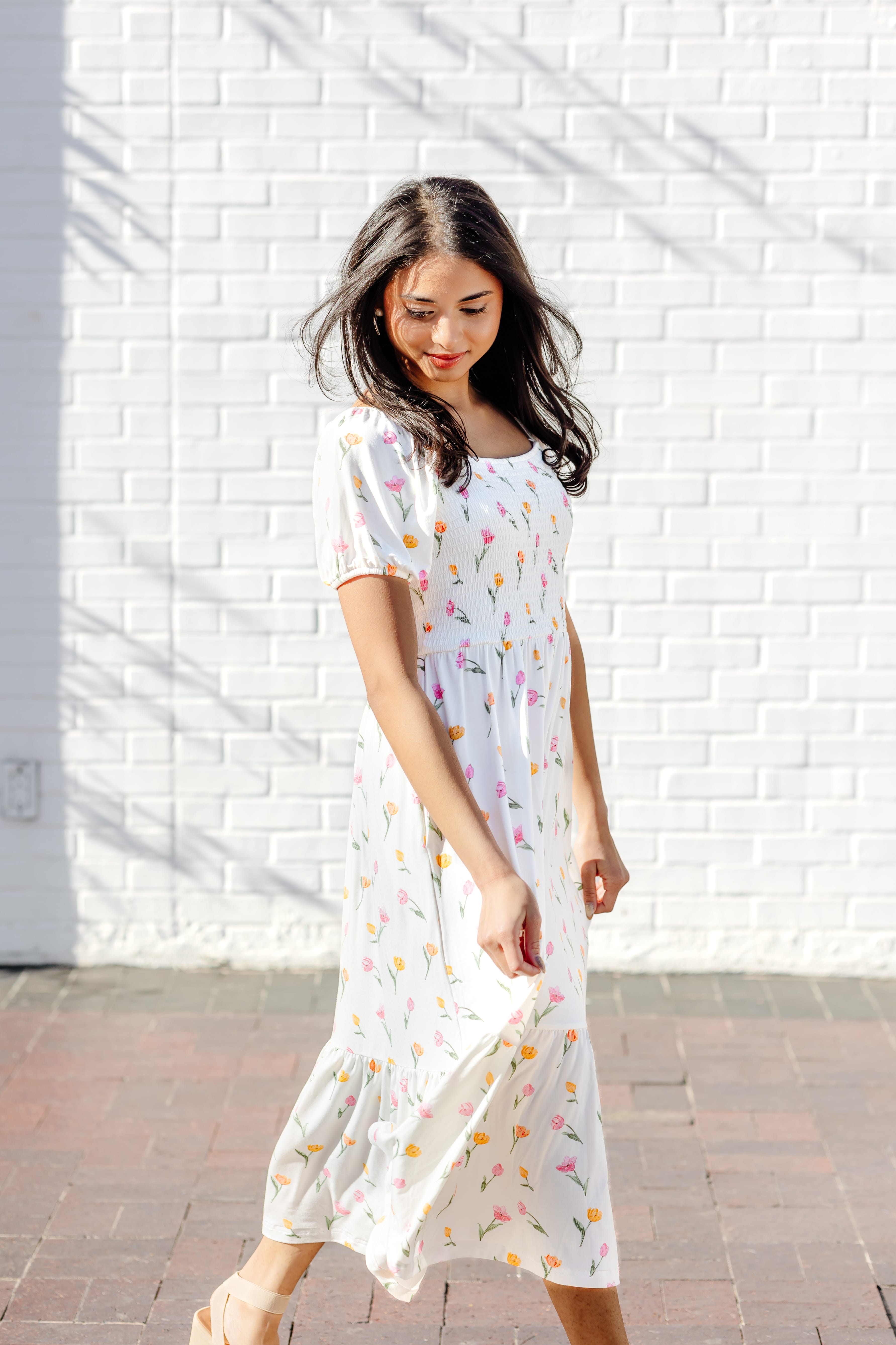 Image of Women’s Smocked Dress in Tulip