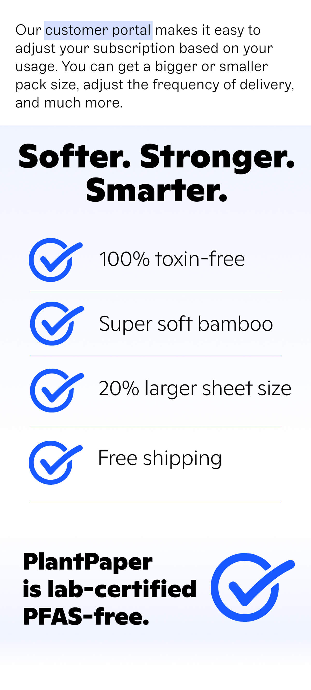 Our customer portal makes it easy to adjust your subscription