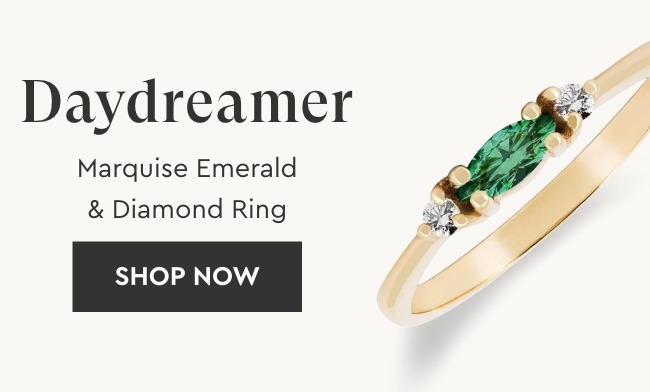 Daydreamer Marquise Emerald & Diamond Ring: Shop Now