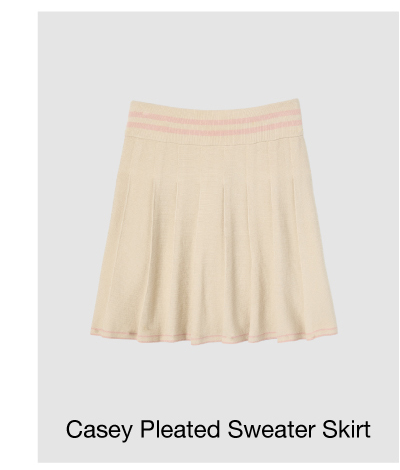 Casey Pleated Sweater Skirt