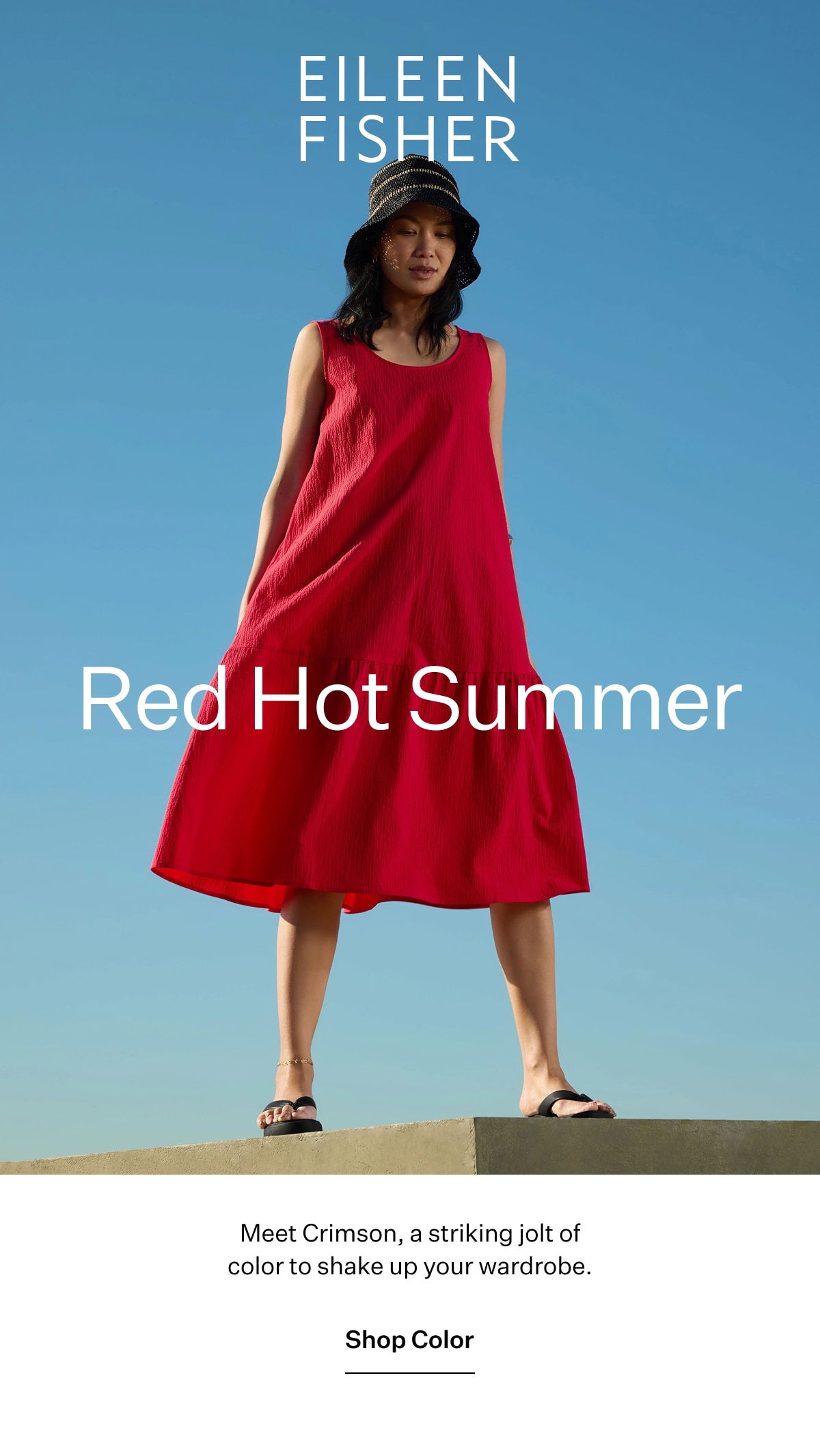 Red Hot Summer. Meet Crimson, a striking jolt of color to shake up your wardrobe.
Shop Color