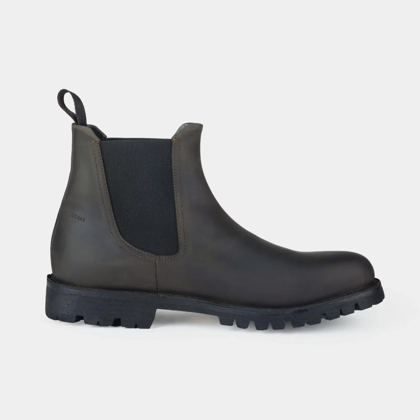 Image of Calfskin Waterproof Chelsea Boot in Bark