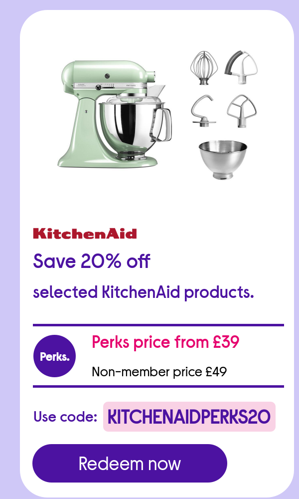Save 20% off Kitchenaid Products