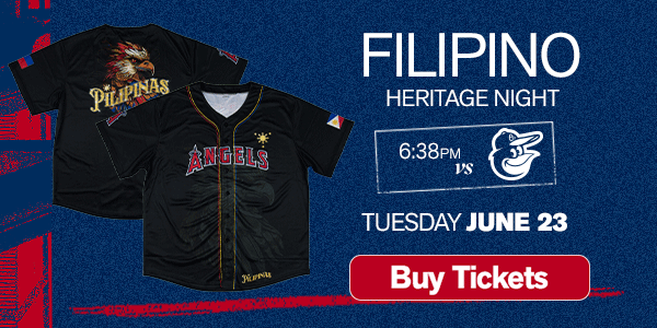 Filipino Heritage Night - Tuesday, June 23, 6:38pm vs. Baltimore Orioles - Buy Tickets