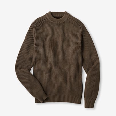 Plaited Rib Crew Sweater
