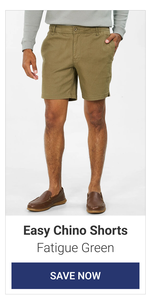 Fatigue Green Easy Chino Shorts