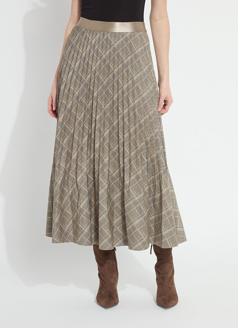 Image of Sabrina Ponte Pleated Midi Skirt