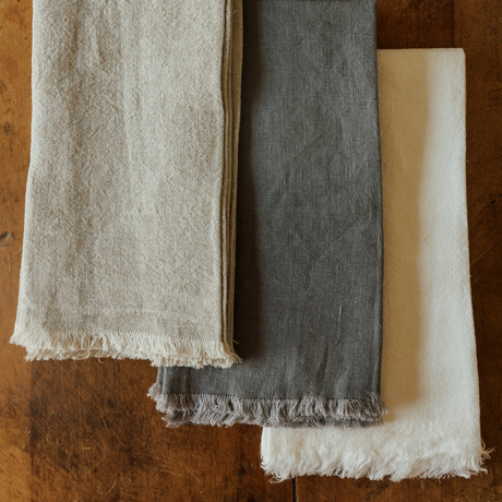 Oversized Frayed Linen Napkins