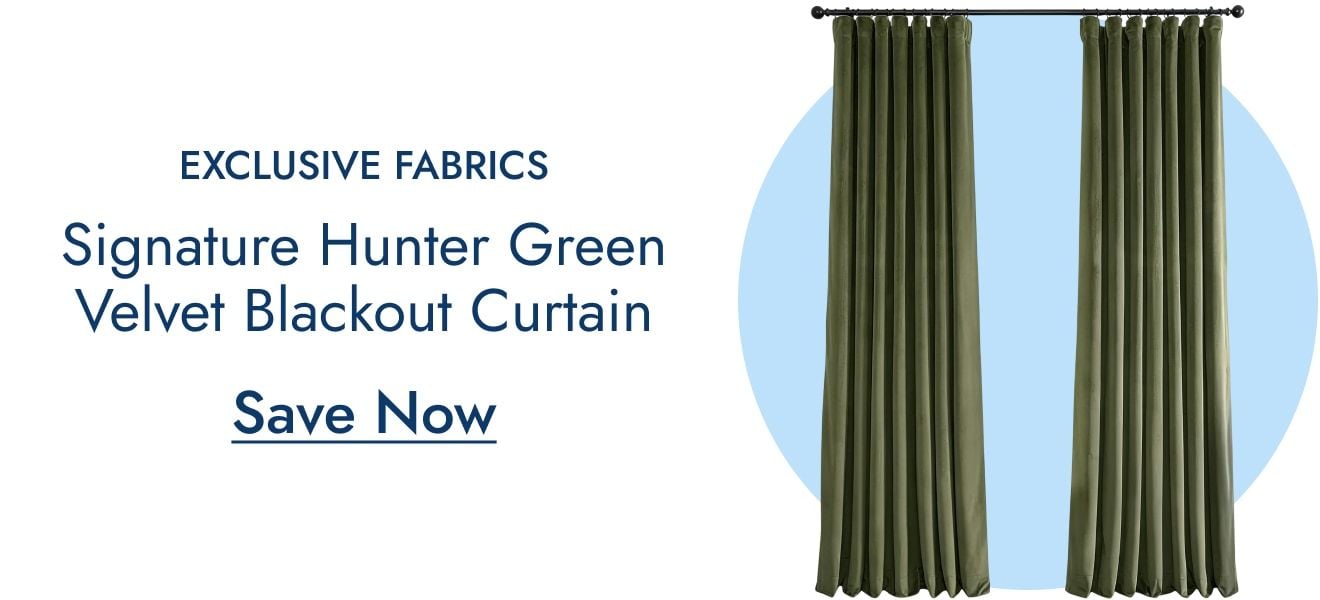 Exclusive Fabrics Signature Hunter Green Velvet Blackout Curtain