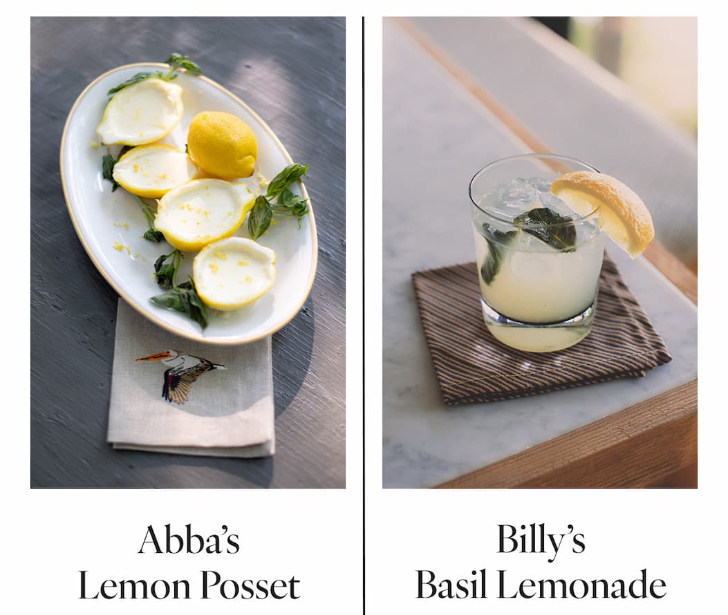 Recipes from the Reids: Abba's Lemon Posset and Billy's Basil Lemonade