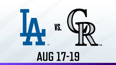 Dodgers series, August 17 through 19. Get tickets.