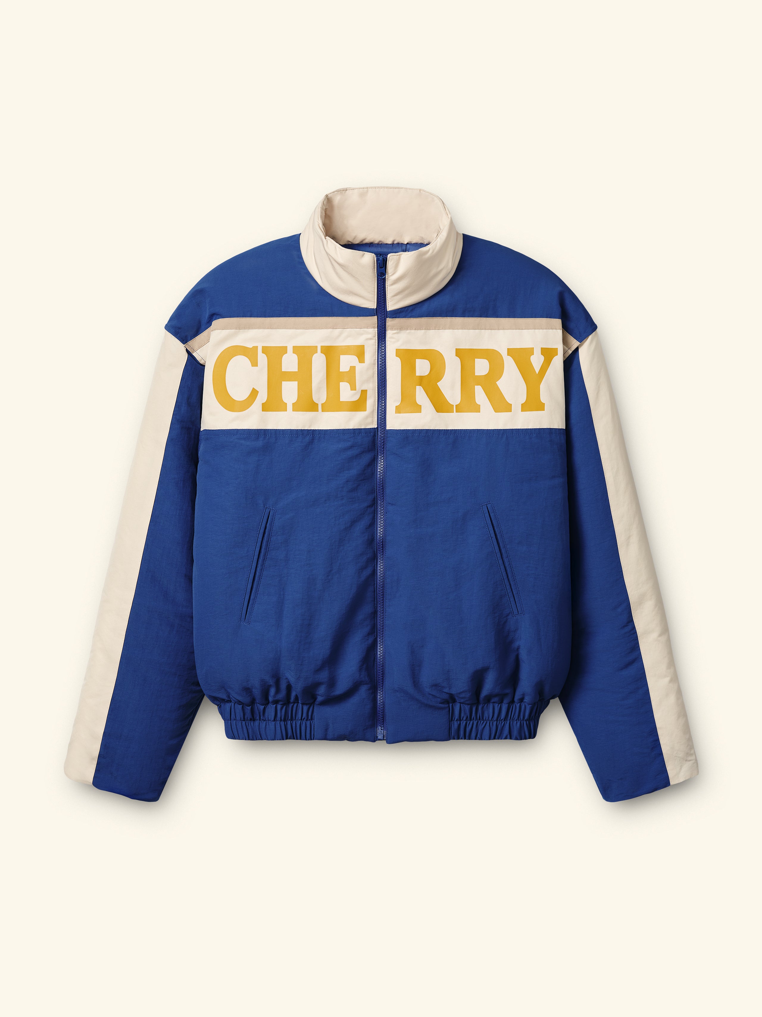Image of Cherry x Wrangler Pit Crew Puffer Jacket (Royal Blue)