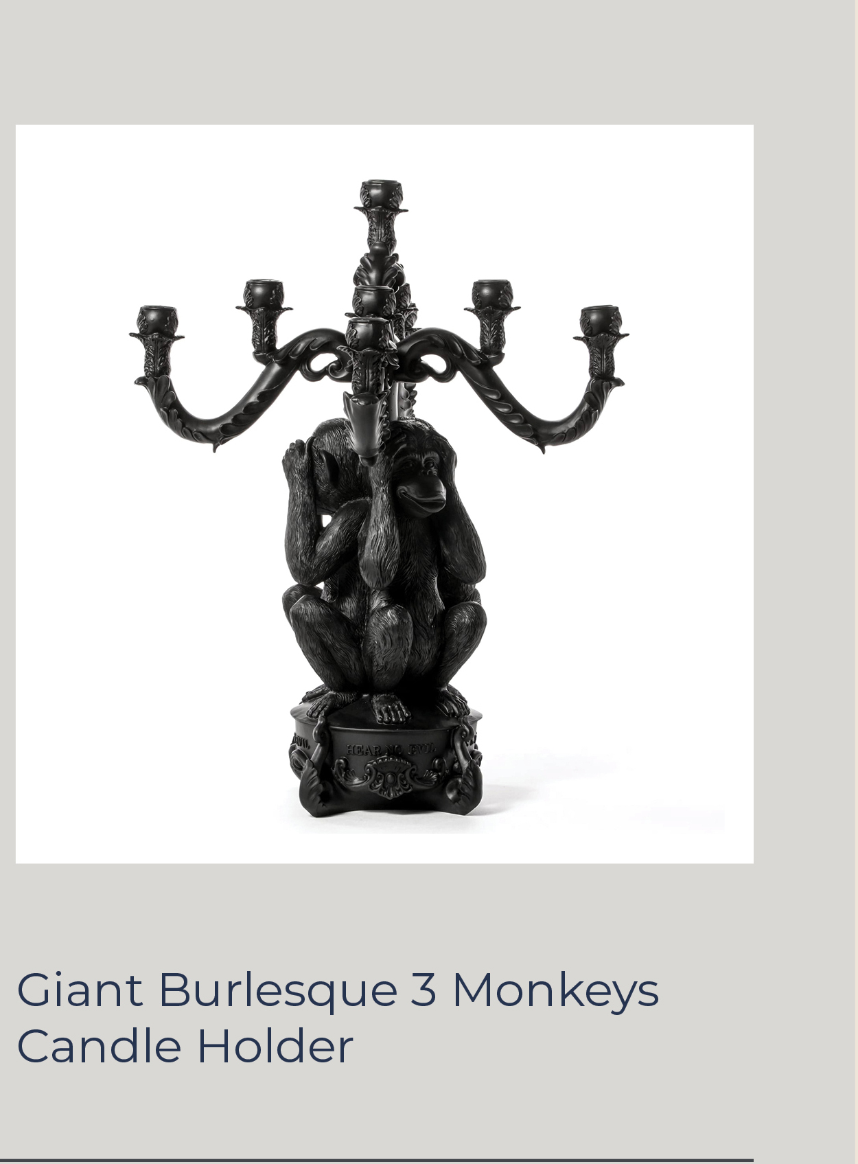 Giant Burlesque 3 Monkeys Candle Holder - Overstock