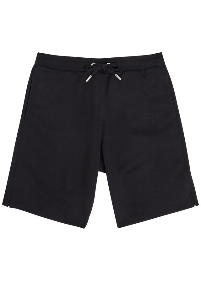 AMI PARIS Logo-embossed cotton shorts