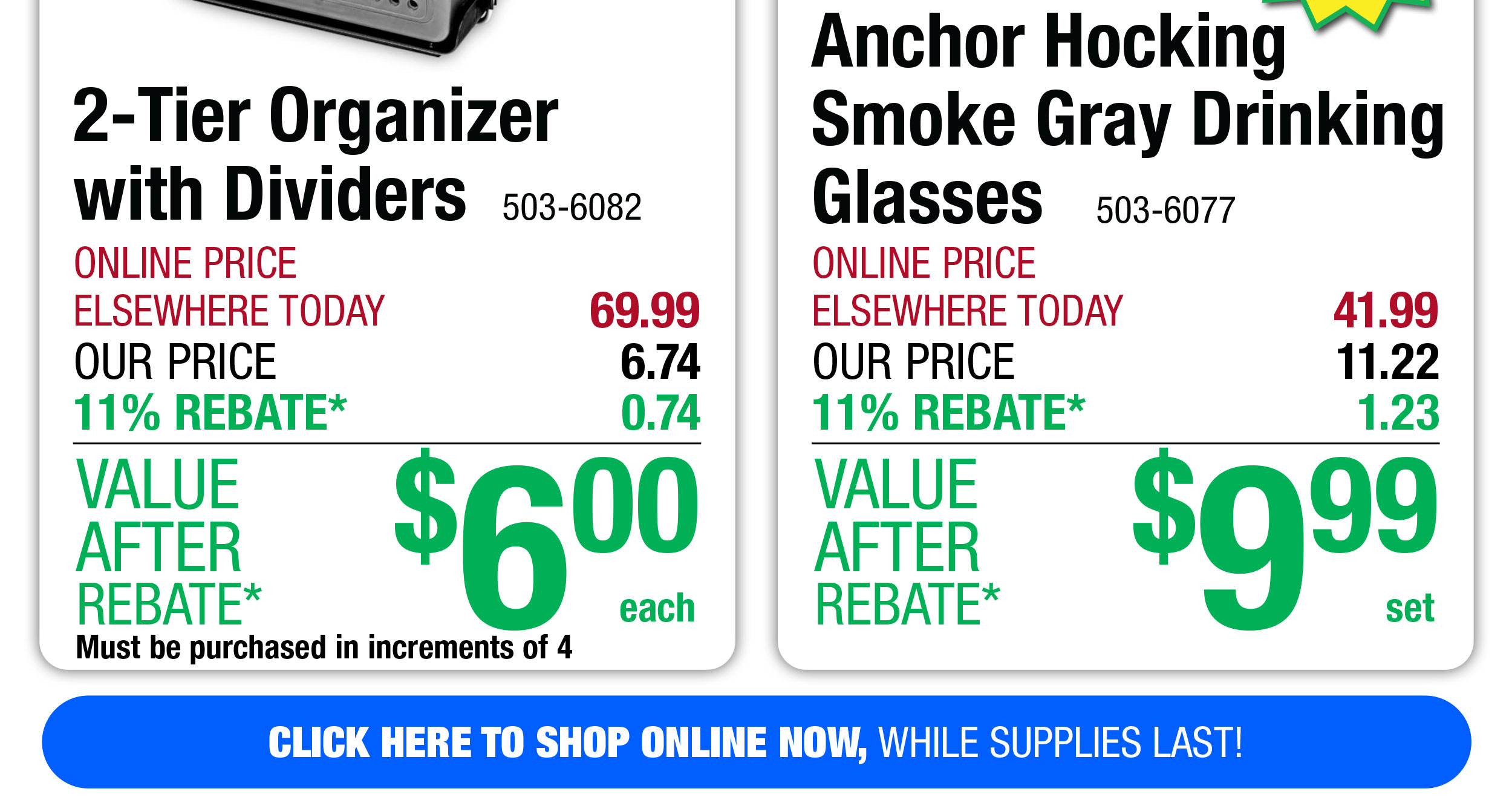 Anchor Hocking Smoke Gray Drinking Glasses - ONLY $9.99 After Rebate*!