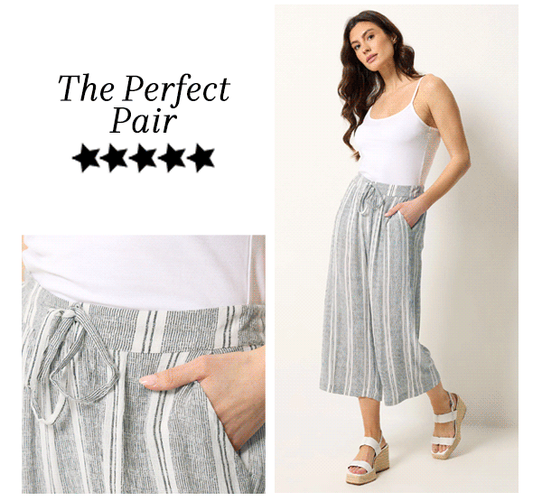 M&Co Navy Blue Dobby Cropped Trousers