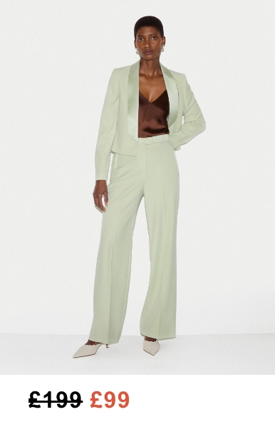 Wide Leg Tuxedo Trouser