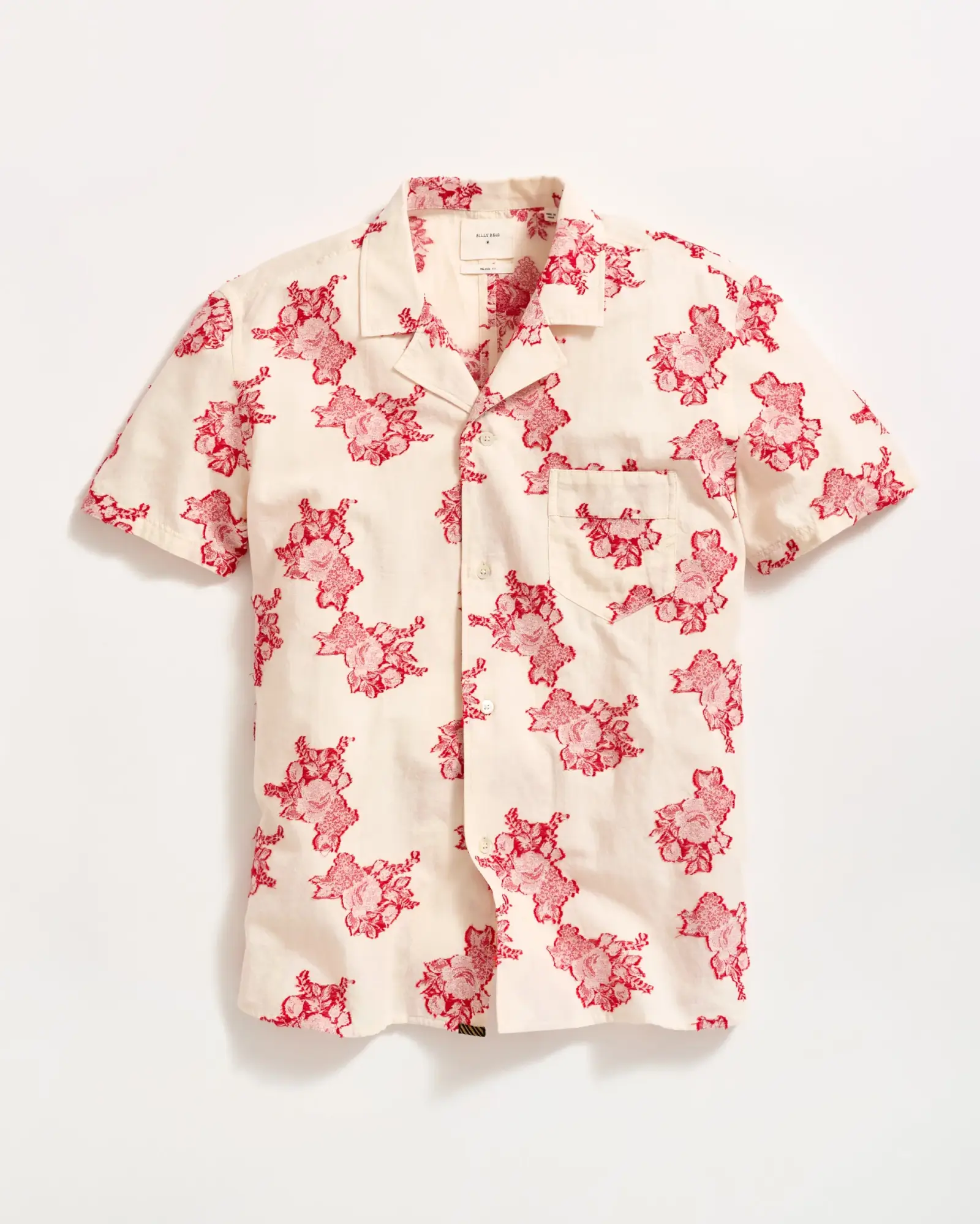 Image of Short Sleeve Floral Jacquard Shirt