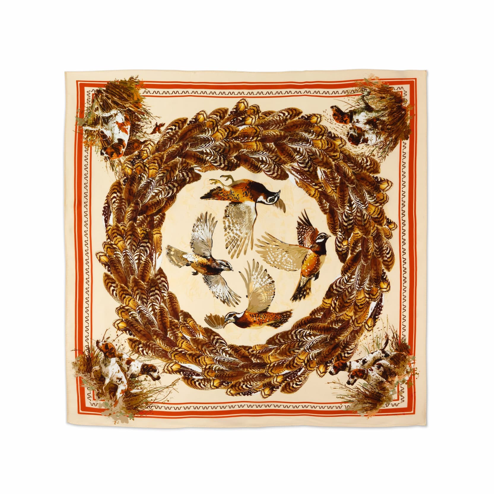 Flush Of Quail Silk Scarf