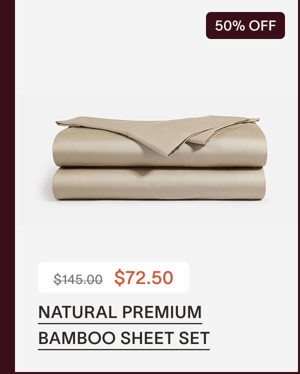Natural Premium Bamboo Sheet Set - 50% OFF