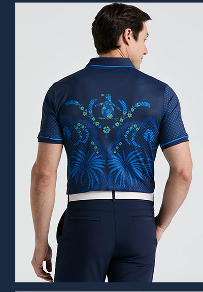 Shop the Engineered Novelty Caddy Printed Golf Polo