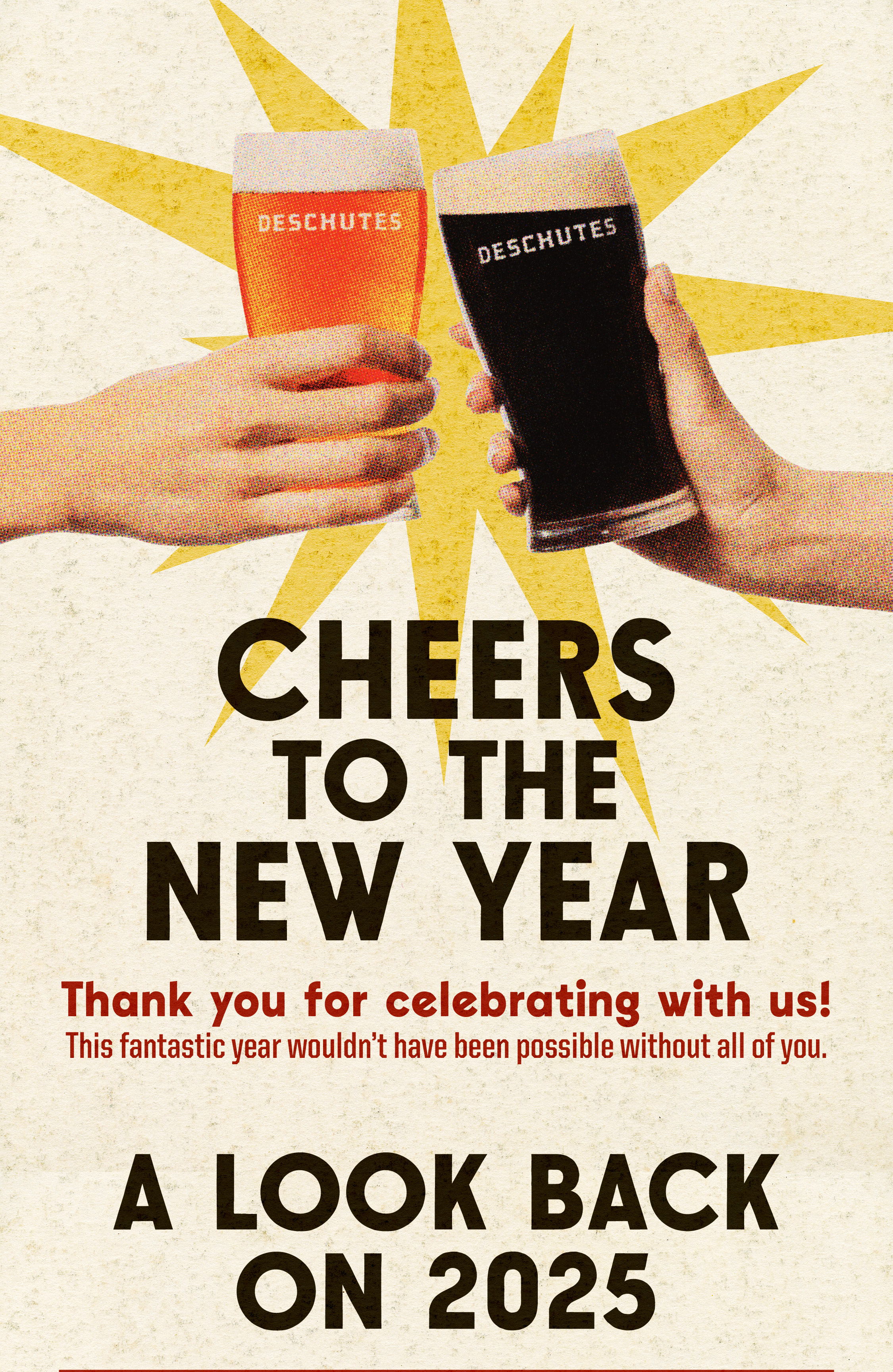 Cheers to the new year, let's looks back on 2025. Thanks for celebrating with us!