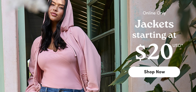 Online Only | Jackets Starting at $20USD* | Shop Now >