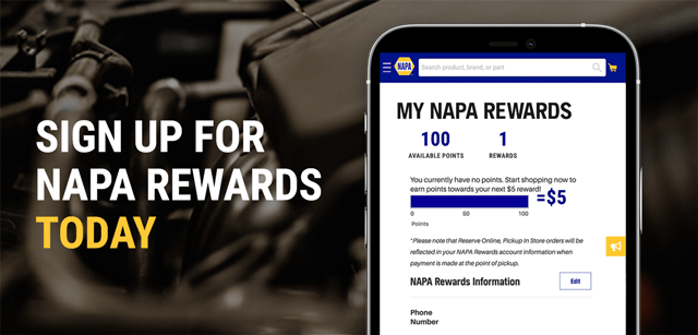 Sign Up For NAPA Rewards Today