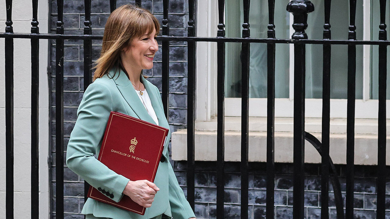 Rachel Reeves, Chancellor of the Exchequer, exits 11 Downing Street to present her Spending Review to Parliament in London, United Kingdom